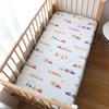 Baby Crib Fitted Sheet For Newborn Soft Cotton Bed Cot Mattress Cover With Rubber 130x70cm