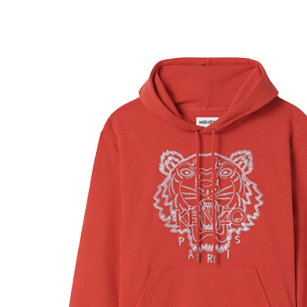 Kenzo Sudaderas para Hombre Rojo China con Capucha Moderada Regular FB55SW3304MM-21