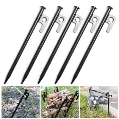 5 Stücke 20/30/40CM 9MM Zelthering Heavy Duty Multi-funktionale Outdoor Garten Hof Camping Plane Baldachin Winddicht Erdspieß Metall Zelthering