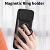 KEYSION Magnetic Phone Case for iPhone 13 14 15 Pro Max 15 Plus Slide Camera Protection Upright Kickstand Shockproof Back Cover