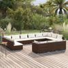 Day and Night - Day and Night Garden Furniture Set 13 Pieces and Brown Synthetic Rattan Cushions
