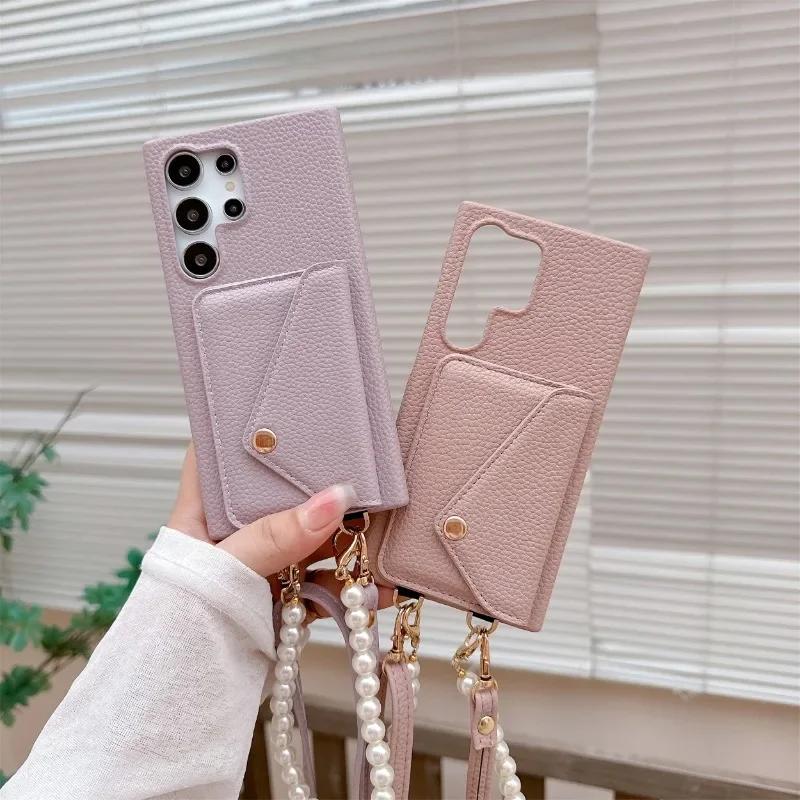 Crossbody Phone Case for Samsung Galaxy S23 FE S25 S24 S22 Ultra Plus A56 A36 A26 A16 A05 A05S A15 A25 A35 A55 A54 Wallet Cover