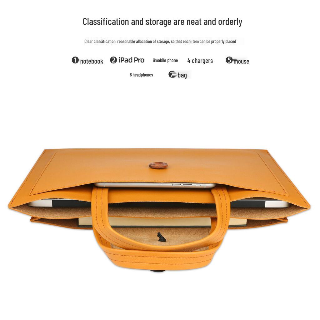 14-Zoll Laptop Handtasche für Männer & Frauen - Business Aktentasche mit großer Kapazität & Geschenktasche