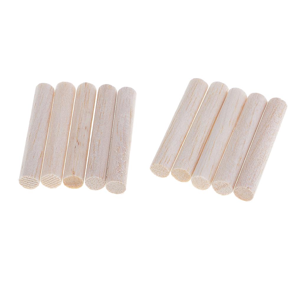 

10 шт. Незакінчена кругла кругла ручка для дюбеля з деревини бальзи, саморобна ремесла 150 мм 50mm