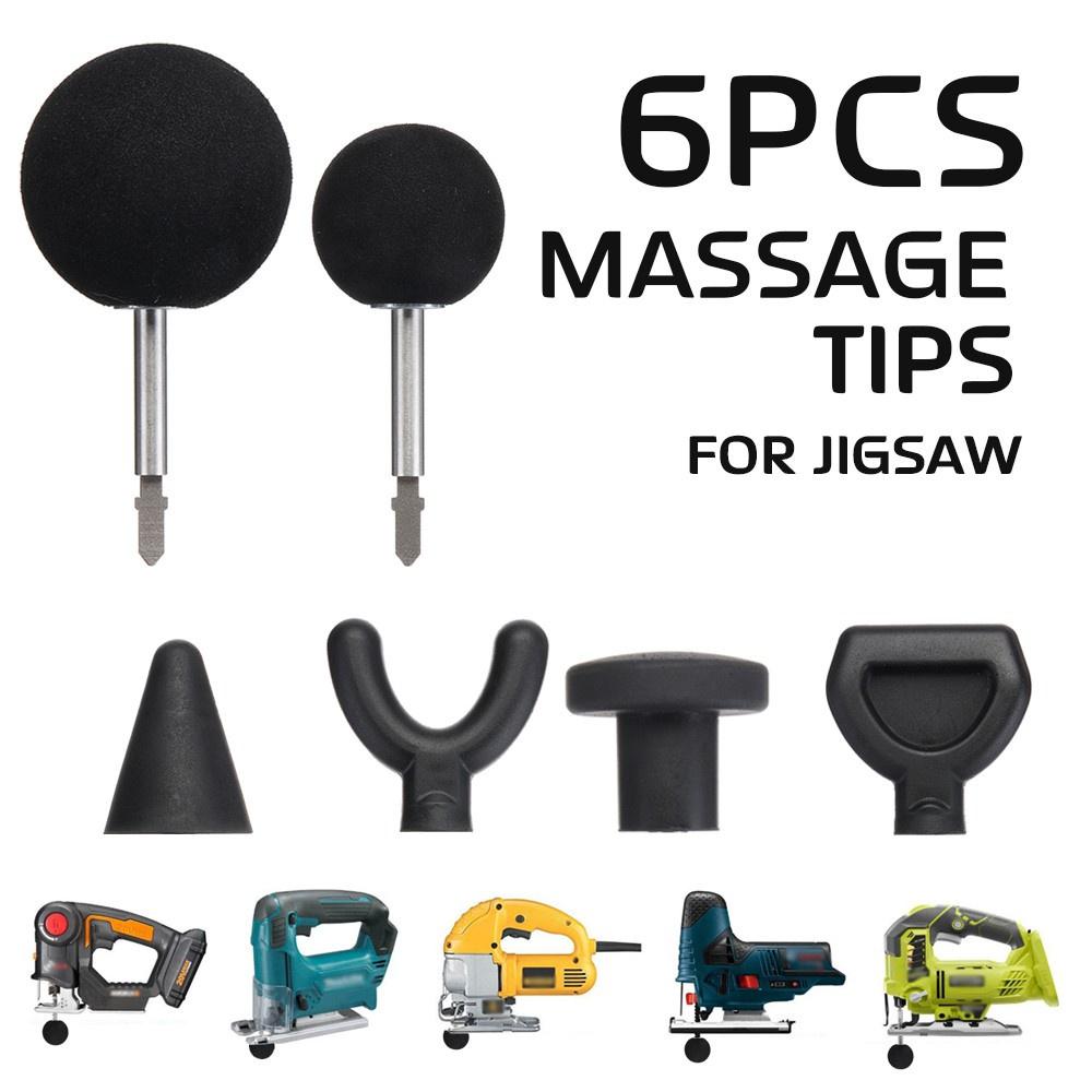 75mm Muscle Relaxation Massage Guns Attachments For Worx 540/Booster/Makita/Ryobi/Jigsaw Type Electric Massagers 6Pcs