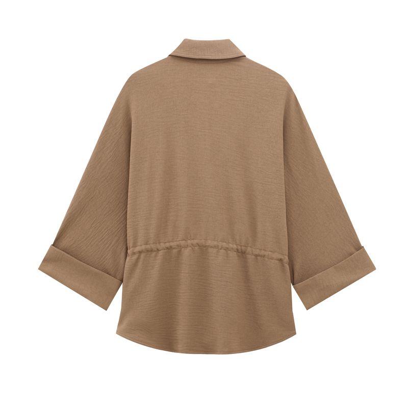 Jnleaog Spring New Women Clothes Travel Hunting Style Drape Long Sleeve Lapel Shirts Pants 2728568707