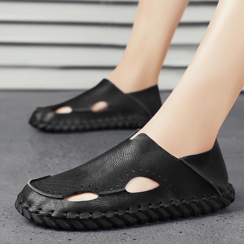 Fashion CYYTL Mens Sandals Summer Casual Fisherman Male Slippers Fashion Leather Outdoor Platform Ankle Beach Shoes Luxury Sport Walking