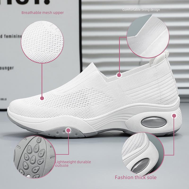 2025 Women's Breathable Mesh Plus Size Flat Casual Shoes