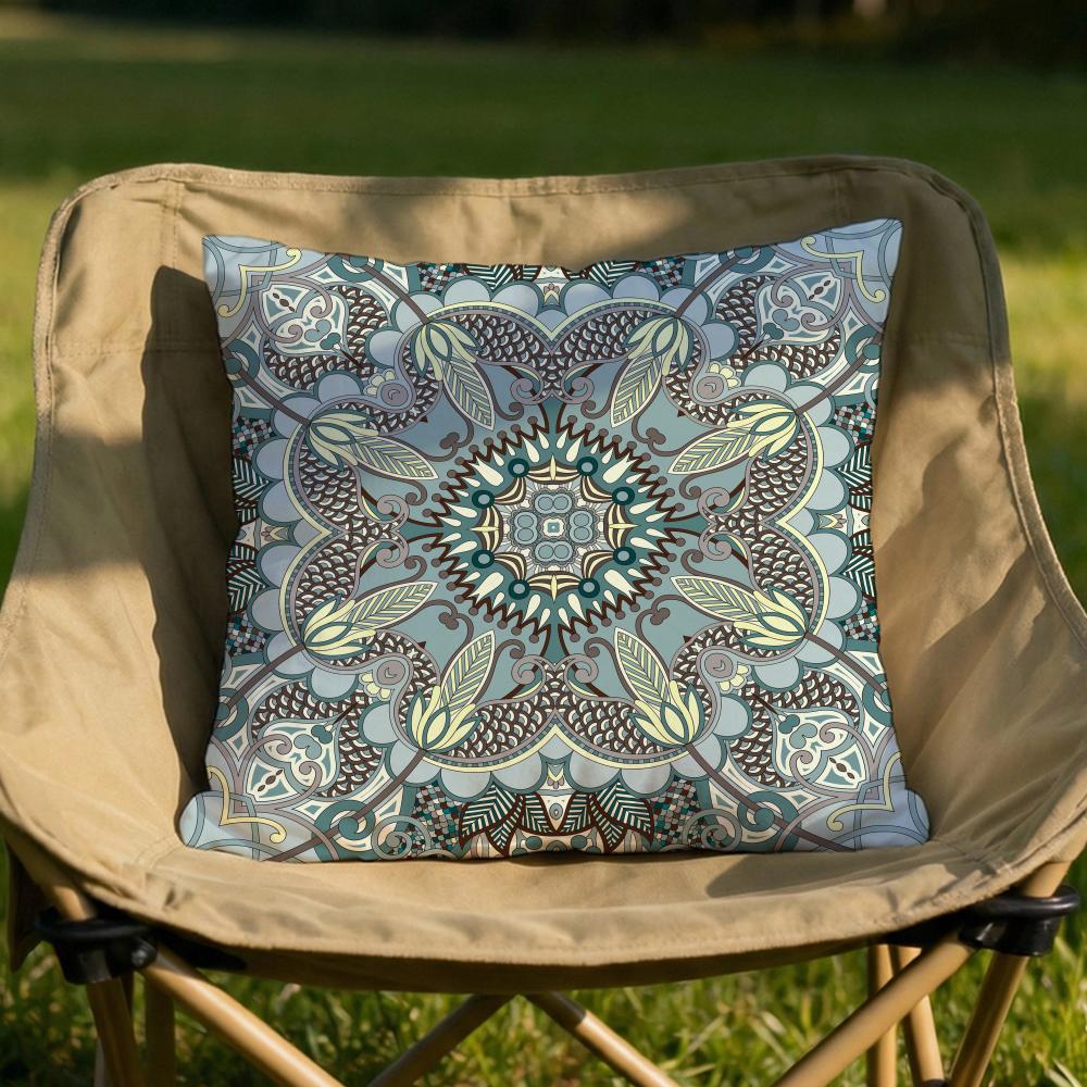 Boho Mandala Floral Pattern Cushion Cover Soft Reversible  Durable Pillow Cover  MultiScene Use for Home  Car Daily Comfort