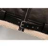 1pcs Woman's Fashion Thick Warm Faux Shearling Jacket Coat Vintage Long Sleeve Belt Hem Female Outerw
