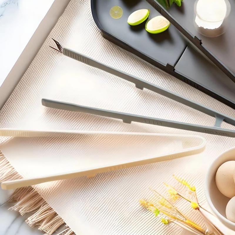 Silicone Grill Tongs Non-Stick Food Bread Clip Heat Resistant Bbq Salad Cooking Serving Clamp Steak Pasta Clip For Kitchen