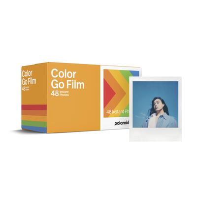 Polaroid Go Sofortbildfilm Farbe 48 weißer Rahmen - 48er Pack Film, Blätter, (6212)
