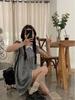 Black & White Plaid Flutter Sleeve Summer Dress with Lace Patchwork - Women's A-line Slimming Skirt