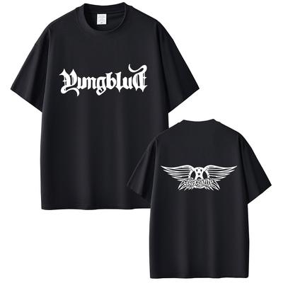 T-shirt Imprimé Graphique YUNGBLUD Hommes Femmes Vêtements Décontracté T-shirt en Coton Hip Hop Hommes Manches Courtes Oversize Streetwear