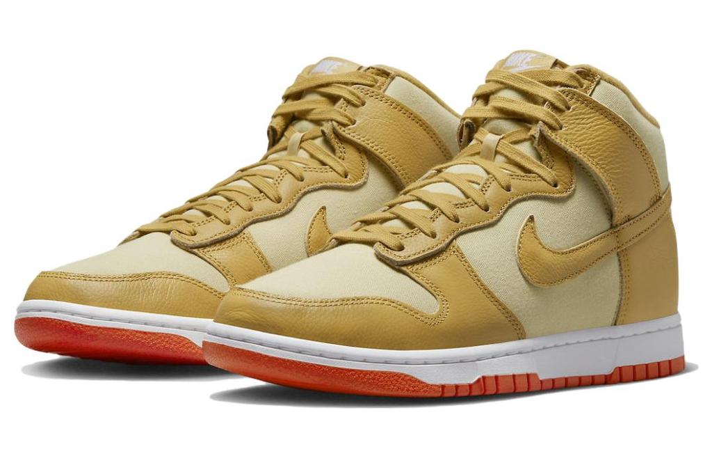 Nike Dunk High Wheat Gold Safety Orange DV7215-700