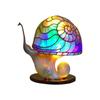 Colorful Resin Flower Mushroom Table Lamp Home Bedroom Decoration Powered Usb