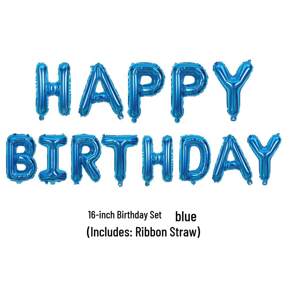 16-inch Happy Birthday Letter Balloons Decoration Set