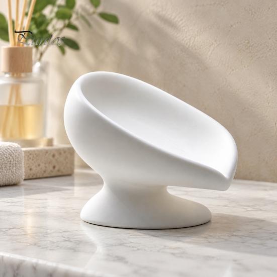 Modern Decorative Soap Case 3D Printed Dish, Self Draining Bar Holder for Bathroom Minimalist Decor Sink Countertop, Raised Tray Kitchen and