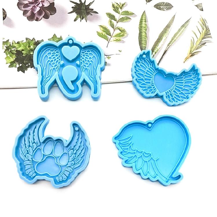 Angel Wings Keychain Silicone Mold Pendant Handmade Mold Birthday Gift Jewelry