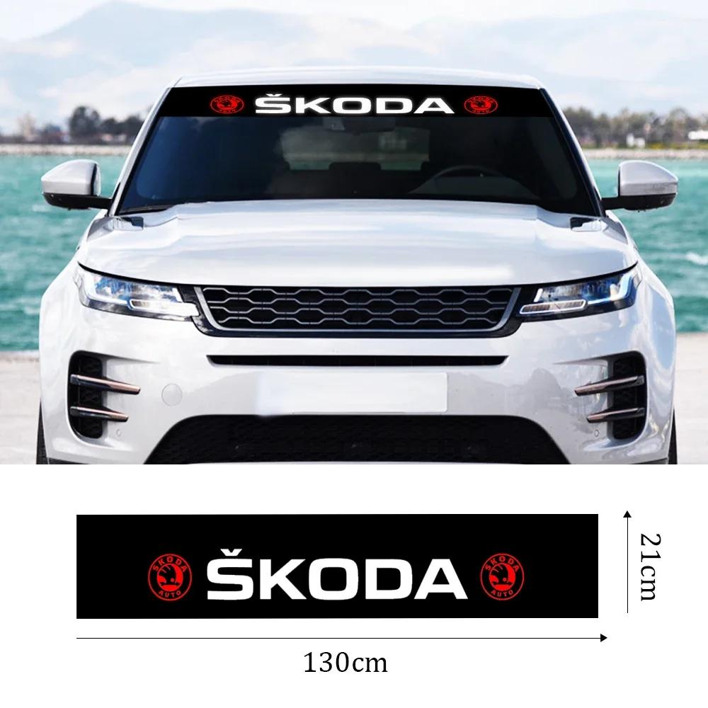 AAAAO1 Front Windshield Decal Sticker Automobile Decoration Car Windshield Sticker Styling Decal For Skoda Yeti VRIS Octavia a5 Karoq
