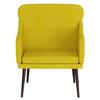 351441 vidaXL Fauteuil Jaune 63x76x80 cm Velours