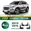 Fits 2015-2016 Hyundai Tucson Soft Rubber Mud Flaps, No Drilling Required.
