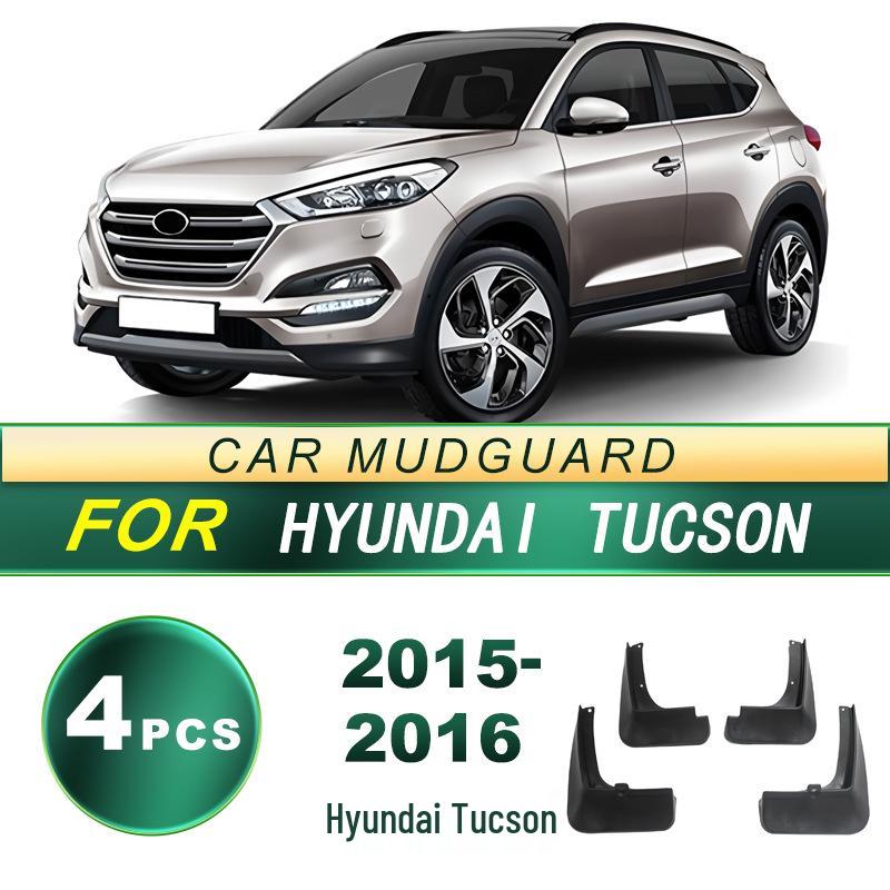 Fits 2015-2016 Hyundai Tucson Soft Rubber Mud Flaps, No Drilling Required.