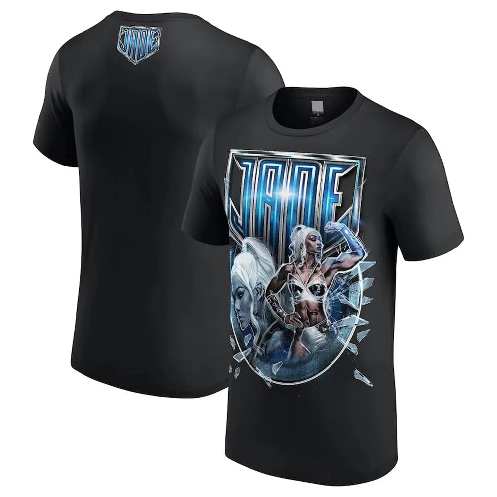 

Wrestling Men s Black Jade Cargill Shattered Glass T-Shirt Hot Selling New Summer Women s Short Sleeve Tops Shirt Children s L