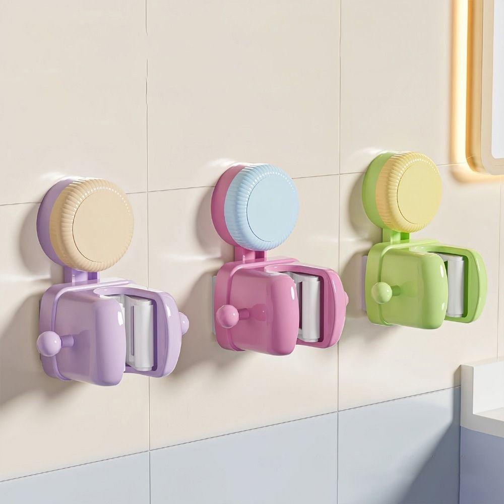 Wall mounted Wall Mounted Mop Rack Punch Free Mop Storage Clips Suction Cup Mop Holder  Shower Room