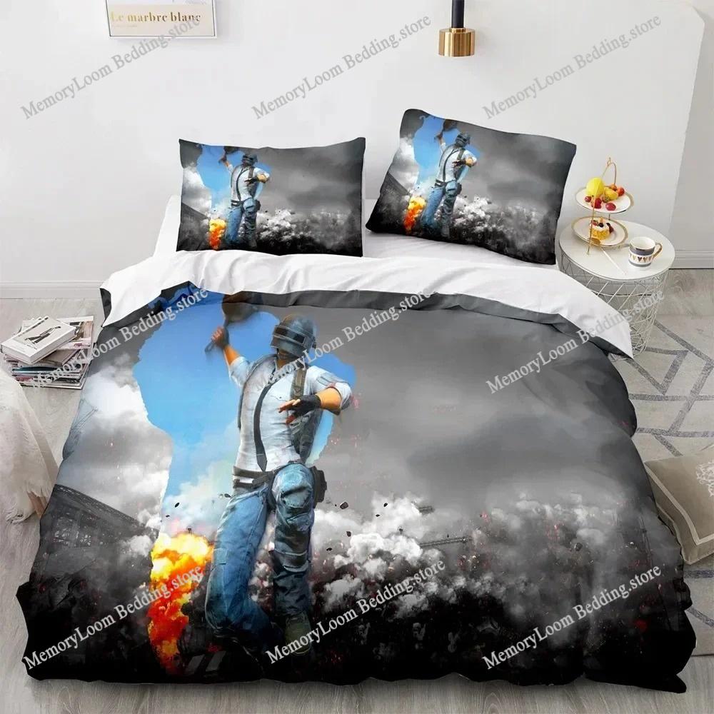 3D Print PUBG Game BATTLEGROUNDS Bedding Set Duvet Cover Bed Set Quilt Cover Pillowcase Comforter King Queen Size Boys Adult