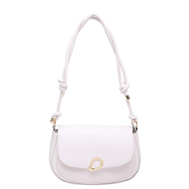 Trendy Urban Minimalist Lock Closure Shoulder Bag For Women Versatile Small Square Style