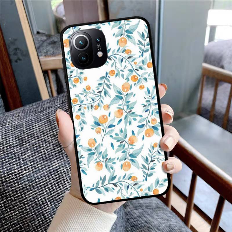 Sommer grüne Blätter Frucht Zitrone Pfirsich Handyhülle Für Xiaomi Mi Note 10 Pro 8 Lite 9 Se 10T 6X 6 5X 5 F1 Mix 2S Max 2 3 Hülle