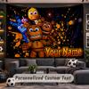 Wall Hanging Tapestry Custom NameFive Nights at Freddy’s Pattern Personalized Printed Fabric Wall Decor