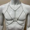 European And American Sexy Fashion Beach Simple Body Chain Necklace Women'S Flash Diamond Cross Pendant Chest Chain Accessories