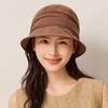 Cotton and Linen Fisherman Hat Women's Solid Color Sun Protection Basin Hat Sunshade Hat