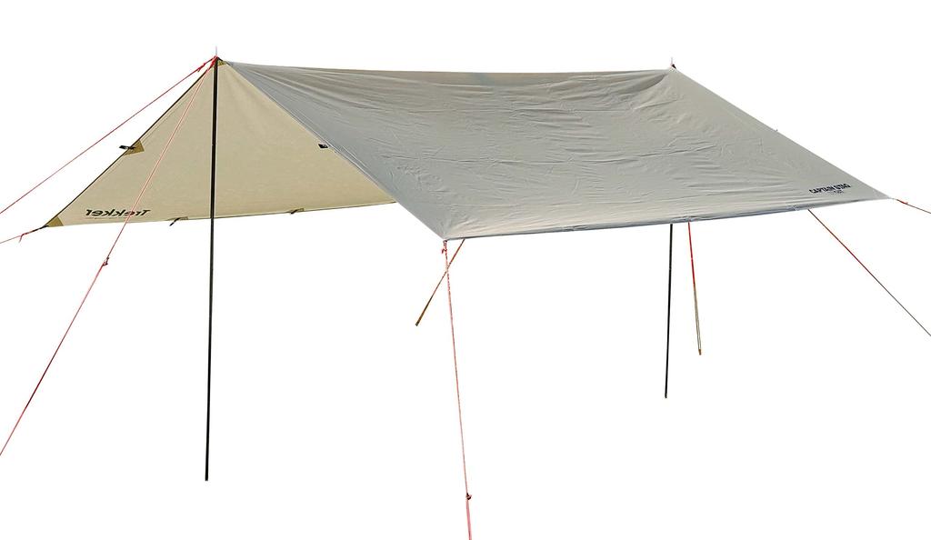 CAPTAIN STAG Tarp Rectatarp Set UV ochrana 2000 mm Voděodolný Khaki Trekker s taškou 320 x 290 x H180 cm [Pro 2-3 osoby] UA-1089