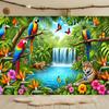 1pc Tropical Jungle Backdrop Banner Suitable for Theme Parties Indoor/outdoor Decoration Home Garden Yard Decoration