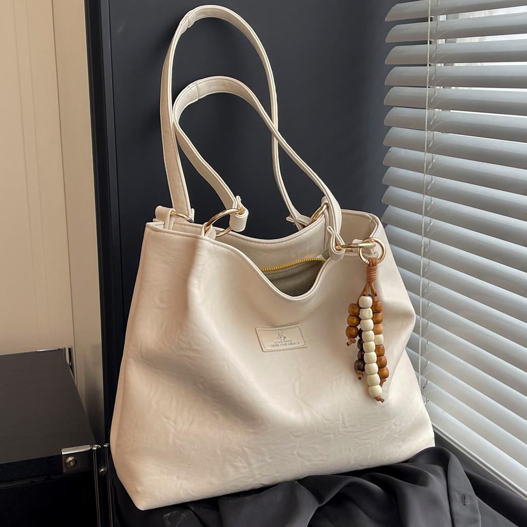 Fashion big bag women's 2025 new casual retro commuter tote bag large capacity versatile shoulder bag tide