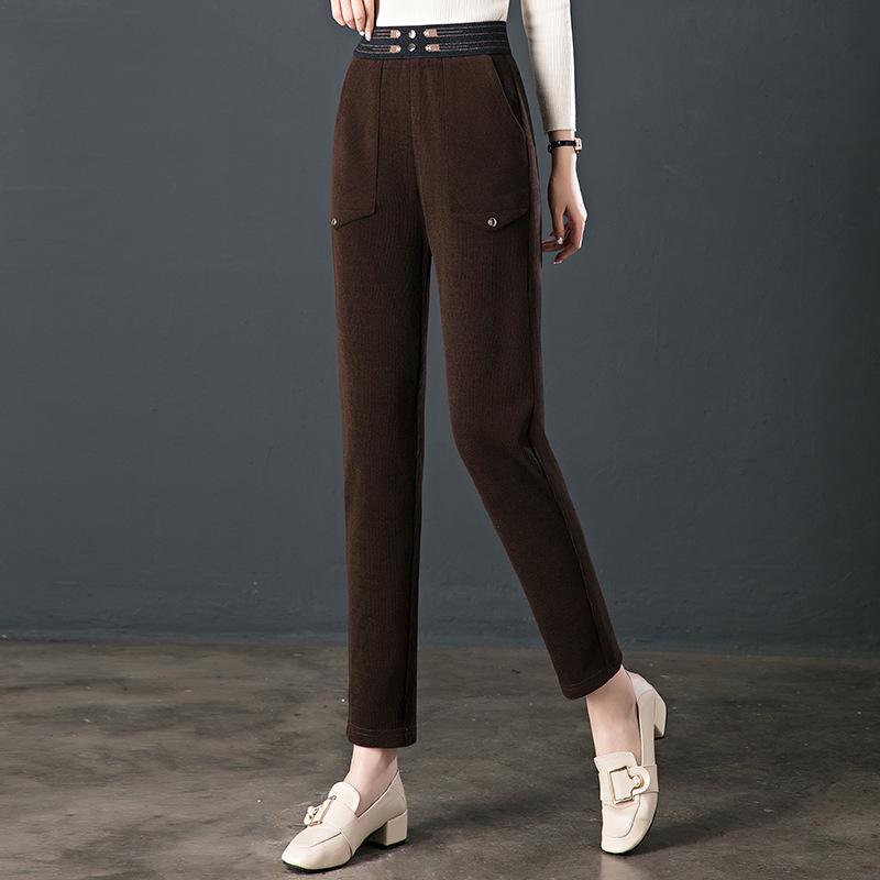 No. 121 Autumn/Winter European Women's High Waist Cotton Casual Loose Pants