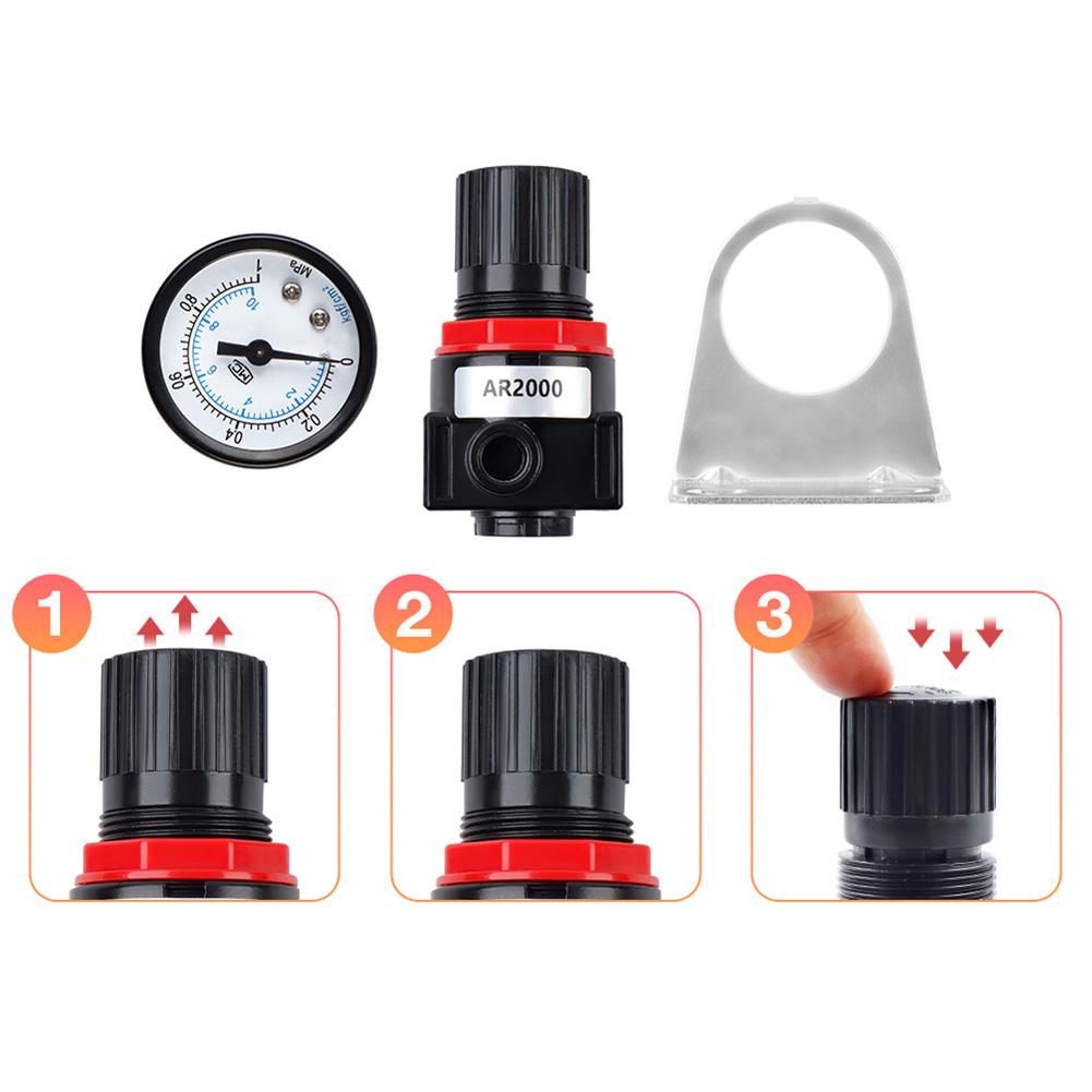 Maintenance For Compressors Air Filter Regulator High Precision Air Filter Regulator Air Filter 83*80mm 3.2*3.14in