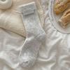 Ladies Autumn and Winter Thick Warm Flanging Cloth Label Home Sleep Tube Socks