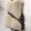Fur Vest Women's Short Jacket Slim Fashion Autumn and Winter Waistcoat Stitching Fluffy Fox Vest