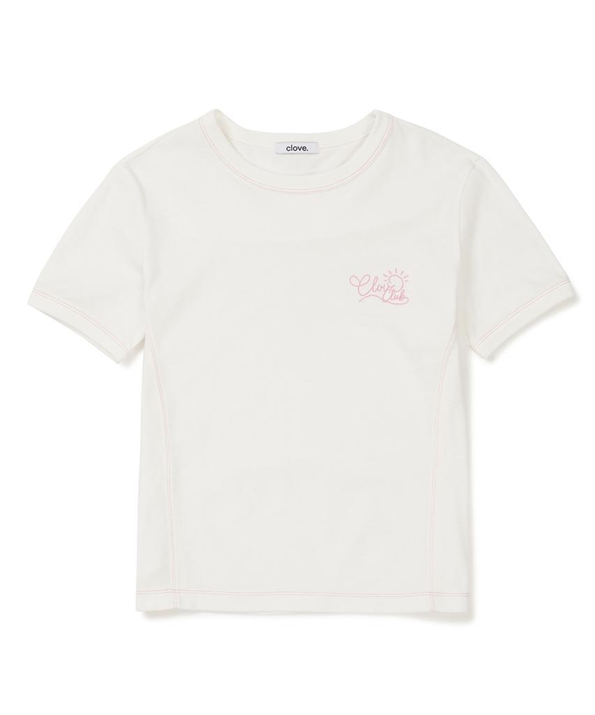 CLOVE [24Ss Clove] Stitch Point T-Shirt (White)
