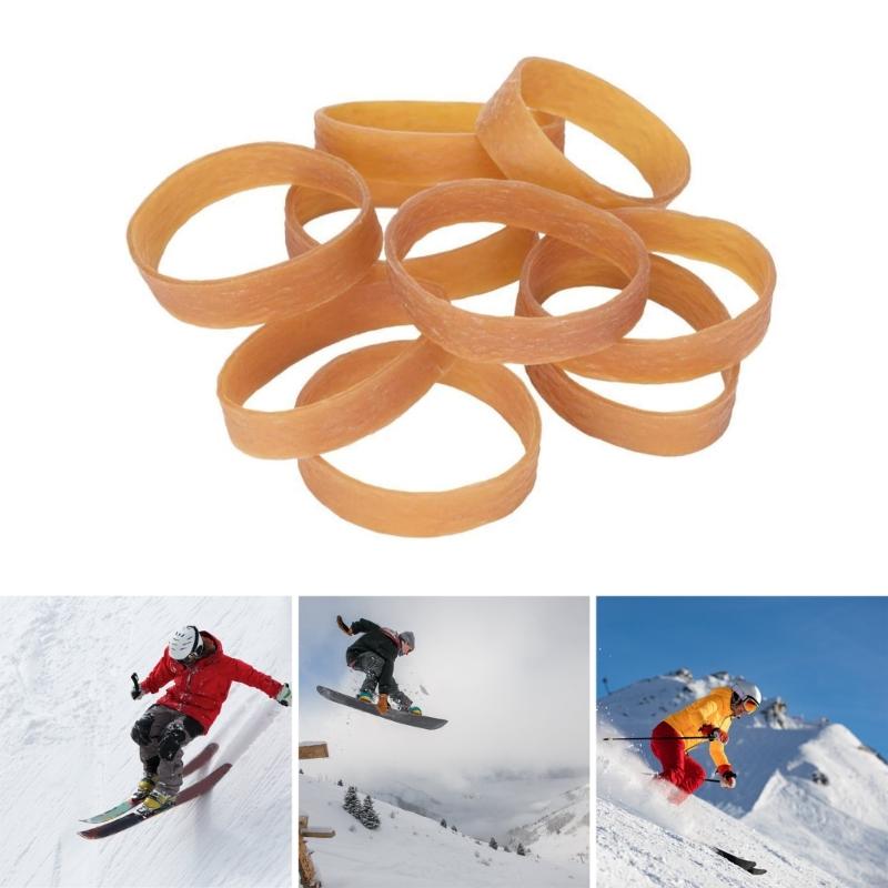 20/50Pcs Exercise Rubber Bands Widened Rubber Rings Safety Ski Brake Retainers
