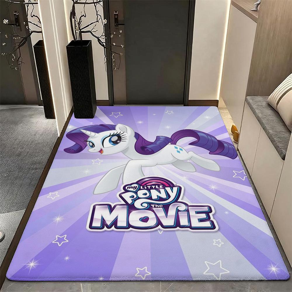 Magical Friendship Pony Gang Theme Rug Soft Nonslip Carpet For Bedroom Study Home Decor Holiday Gift
