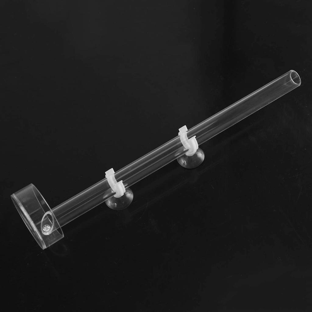 J1UL1N 35Cm Acrylic Shrimp Feeder Tube Feeding Dish Bowls For Fish Tank Aquarium Shrimp Fish, With 2 Suction Cups