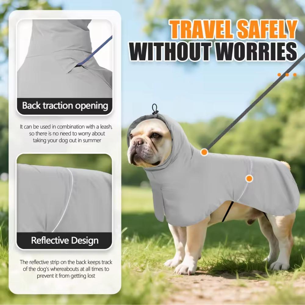 Adjustable Dog Rain Jacket Waterproof Pet Dog Raincoat Dog Sun Protection Clothing  For Dogs Puppy