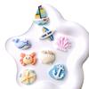 8-Piece Ocean Cartoon Resin DIY Set: Cream Glue, Handmade Jewelry, Hair Clips, Phone Cases, Shoe Buckles