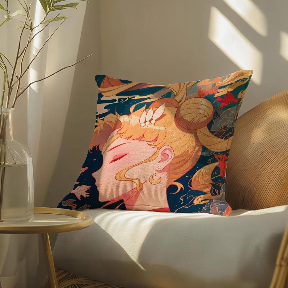 S-Sailoranimem-Moon Pillow Case Pillowcase, Double-Sided Printed, Sofa Cushion, Bedroom Headboard