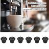 6 Pieces Refillable Coffee Capsule Reusable Plastic and Stainless Steel Filter Baskets Replacement for   Gusto